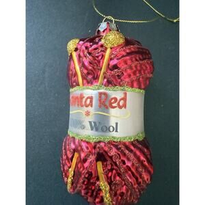 Holiday Lane Electric Charm Ball Of Yarn Christmas Ornament Red Holiday Decor